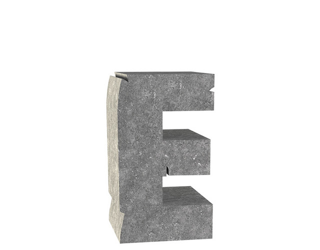 字母石雕E素材