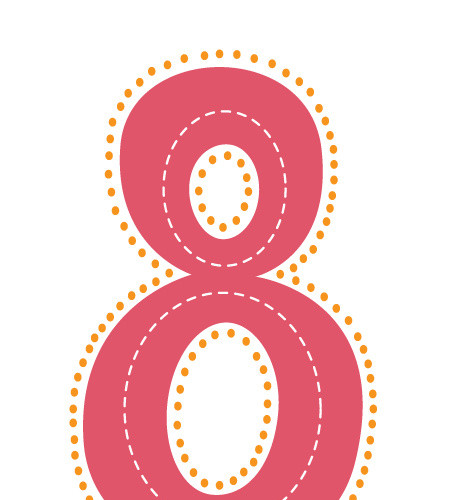 红色数字8