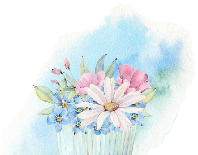 清新花卉插画