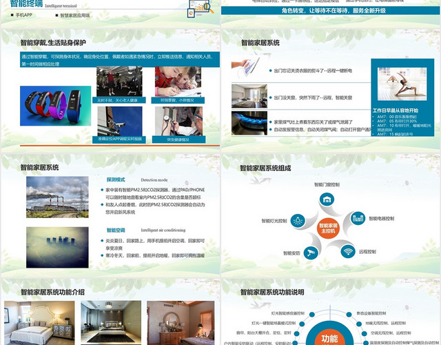 绿色简约风智慧社区智慧社区一体化解决方案PPT模板