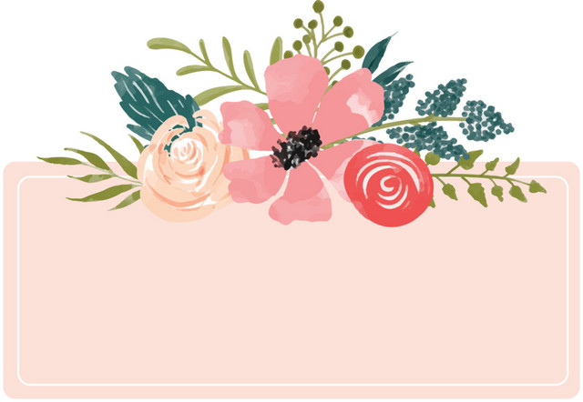 彩色花朵装饰图框 装饰图框 图框 边框 花朵边框