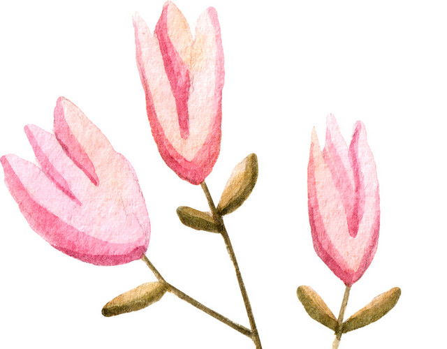 儿童画小花矢量图