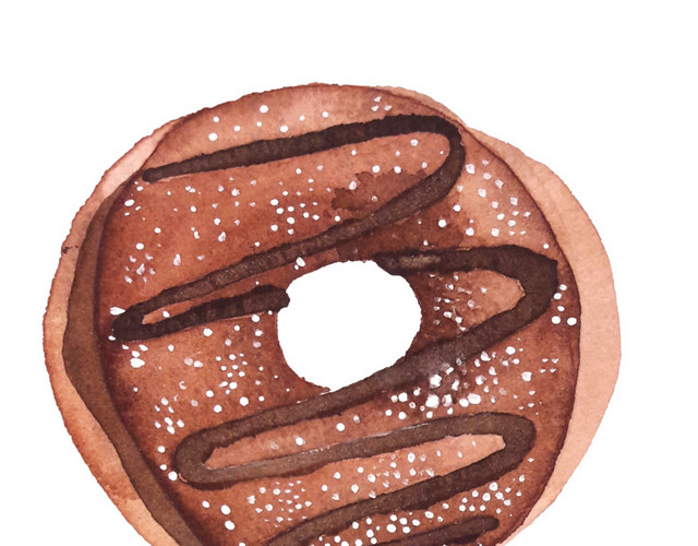 甜甜圈甜品糕点插画素材