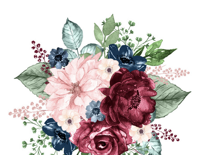 炫彩花叶花朵装饰素材
