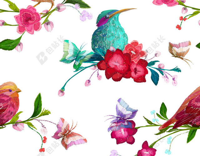 花鸟花背景素材