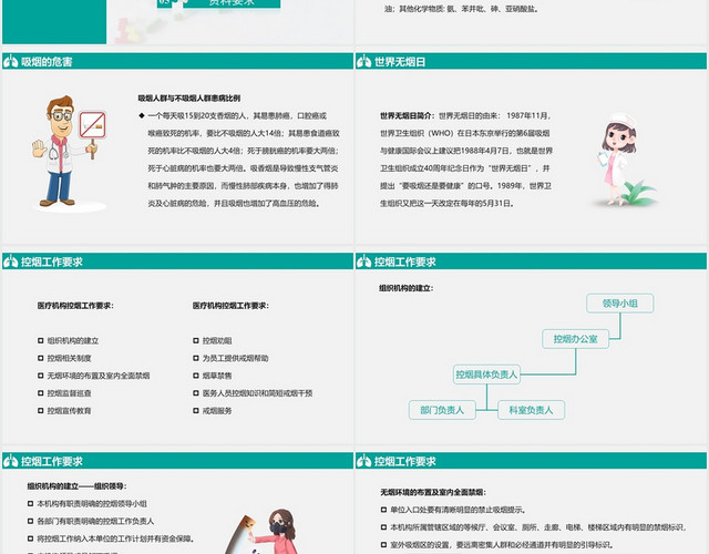 绿色简约风控烟培训医疗机构控烟培训PPT模板