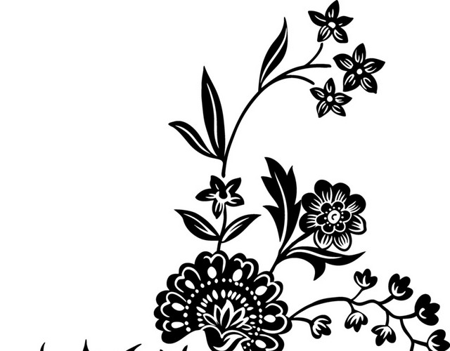 手绘卡通花朵素材