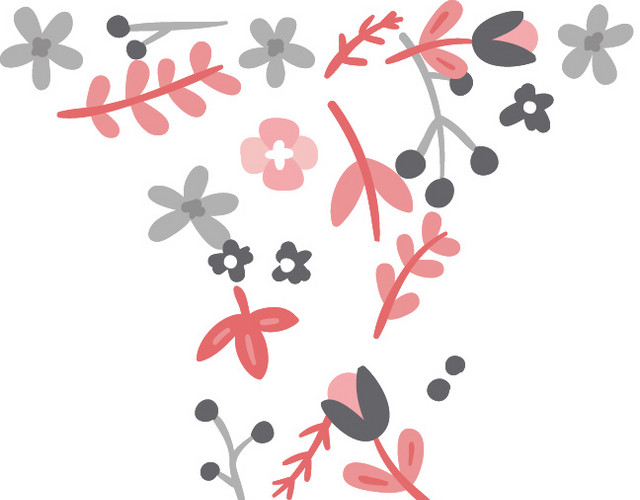 彩色小碎花矢量元素I