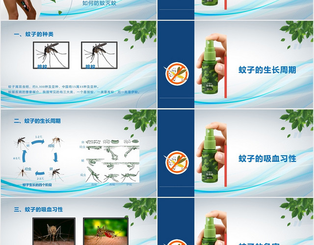 蓝色经典工作总结PPT模板