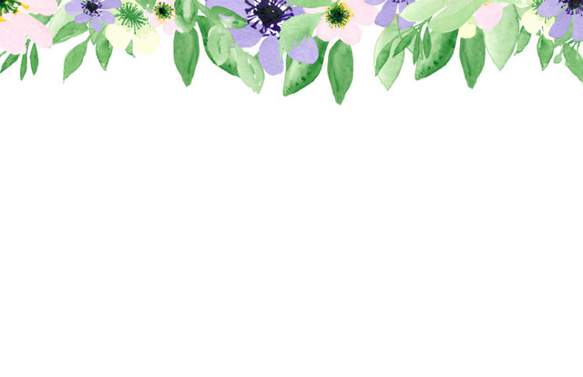 紫色手绘植物花朵插画装饰素材