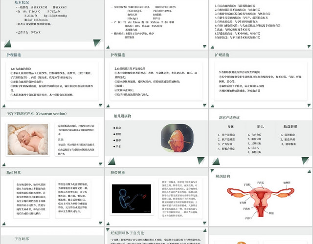 灰色简约风剖宫产术护理孕妇护理PPT模板