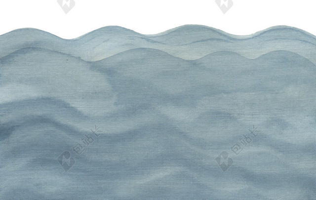 水彩海浪波浪背景素材