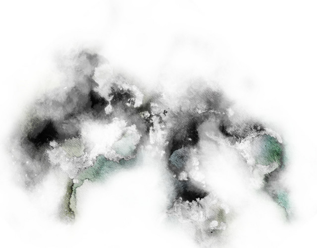 水墨山水晕染素材