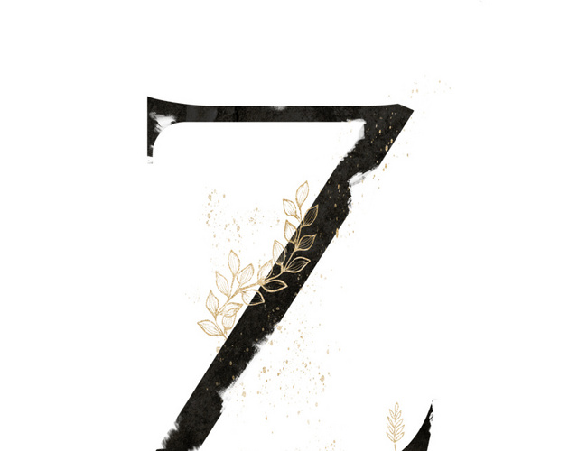 彩色清新英文字母Z免抠素材