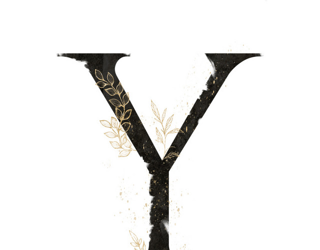 彩色清新英文字母Y免抠素材