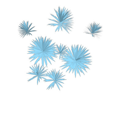 蓝色的蒲公英矢量元素