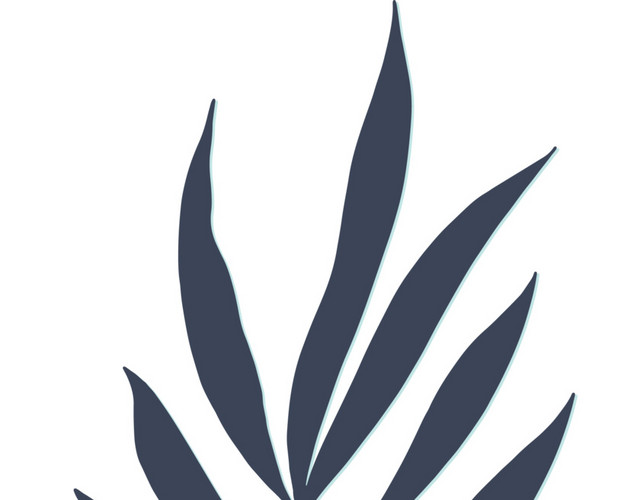 创意卡通手绘叶子矢量图片
