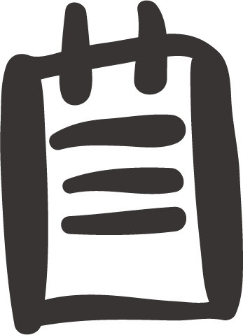 黑色手绘行程表符号矢量图片