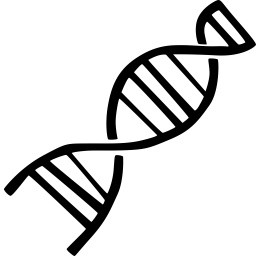 黑色手绘基因链符号矢量图片