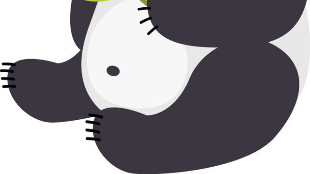 卡通熊猫手绘图片