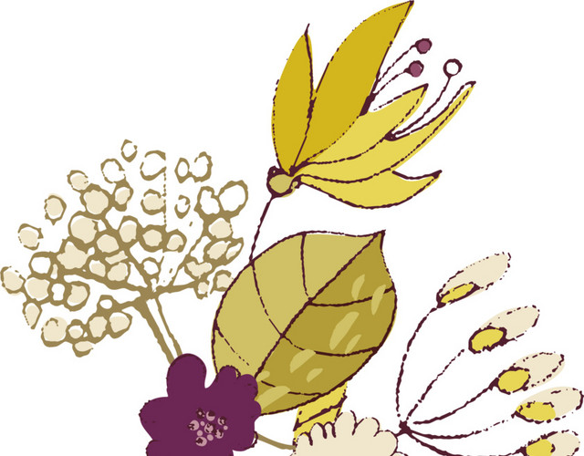 抽象花卉装饰
