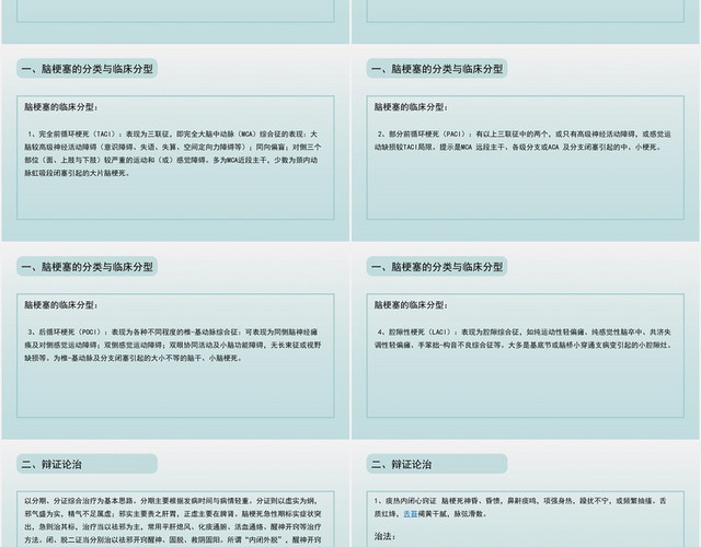 蓝色中国风中医治疗知识介绍PPT模板
