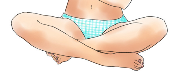 穿泳衣的女孩矢量图