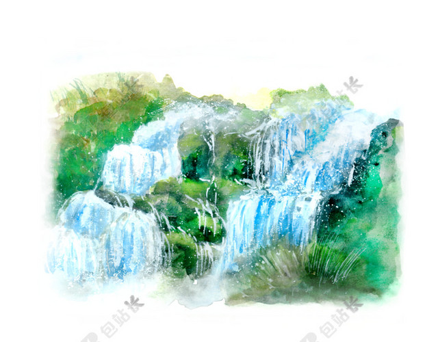 山间瀑布风景