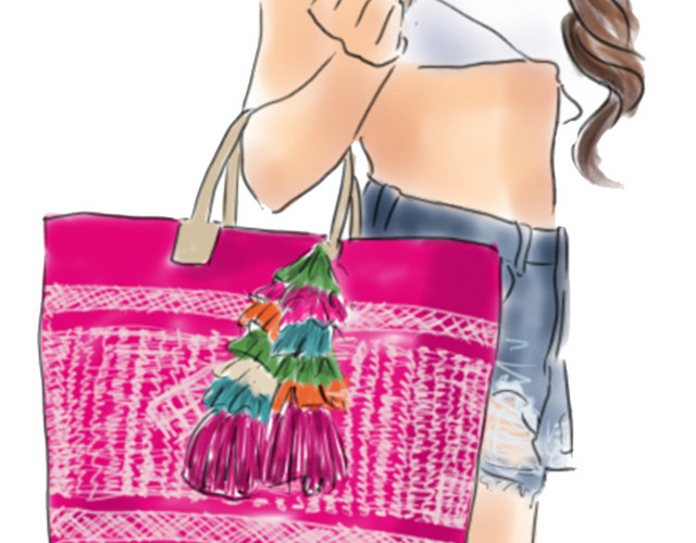 背包的女孩素材