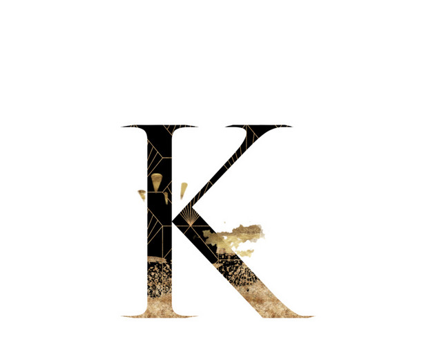 金粉装饰字母K