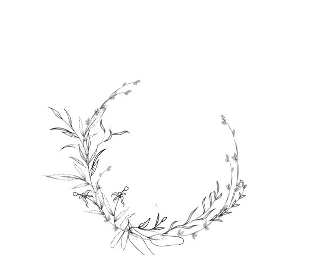 手绘植物图框