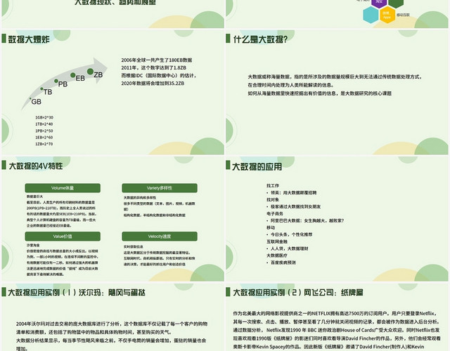 绿色简约风网络营销大数据与互联网数字营销PPT模板