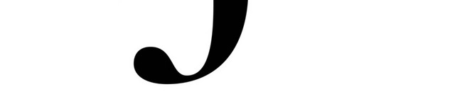 黑色字母J手绘素材