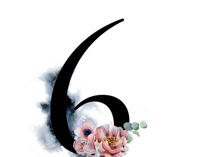 黑色数字6素材