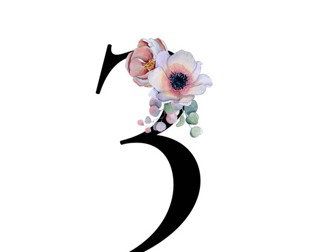 黑色数字3素材