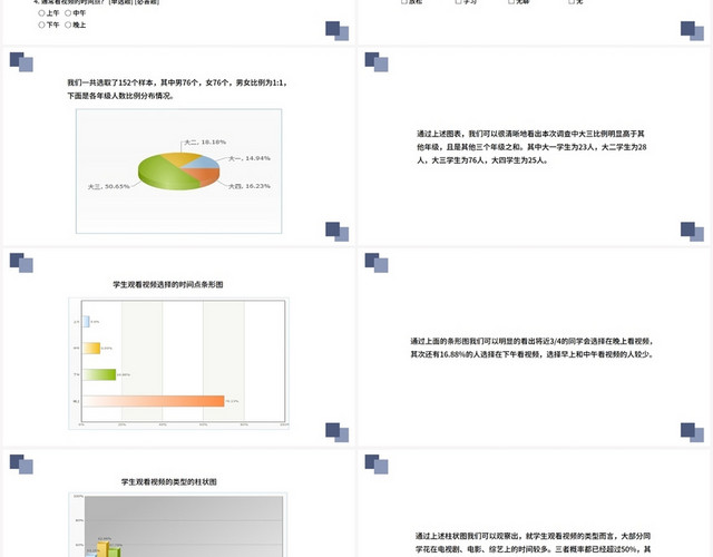 蓝色商务风调查问卷问卷调查分析PPT模板
