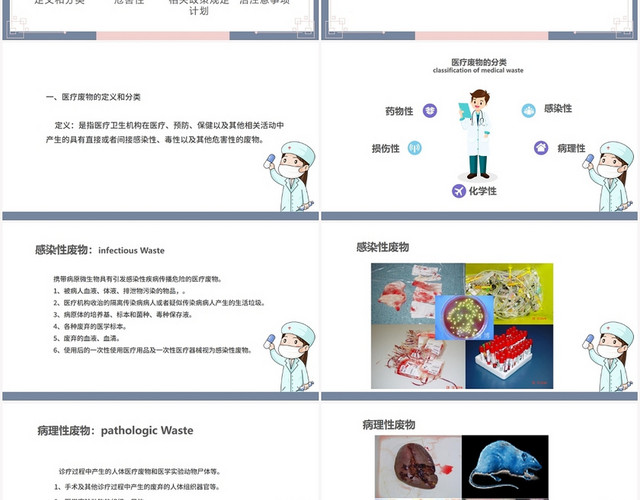 蓝粉色商务风生物安全培训课件检验科生物安全培训PPT模板