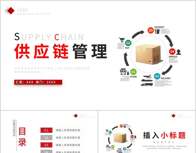 简约供应链管理案例PPT模板