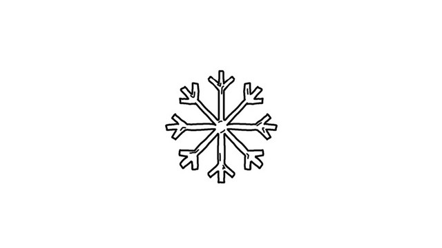 卡通极简绘画物品雪花