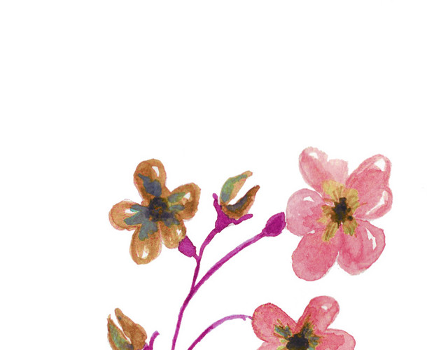 手绘卡通装饰花草装饰海报设计