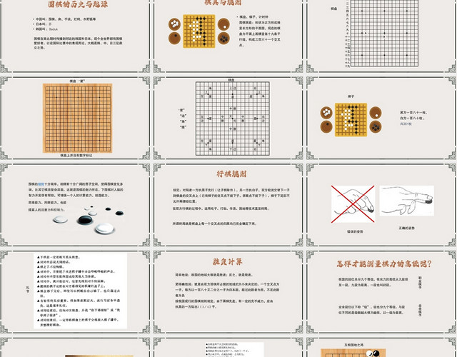 古风围棋入门指南说课围棋PPT模板