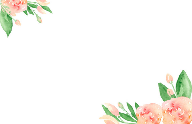 彩色手绘花朵水彩插画背景素材
