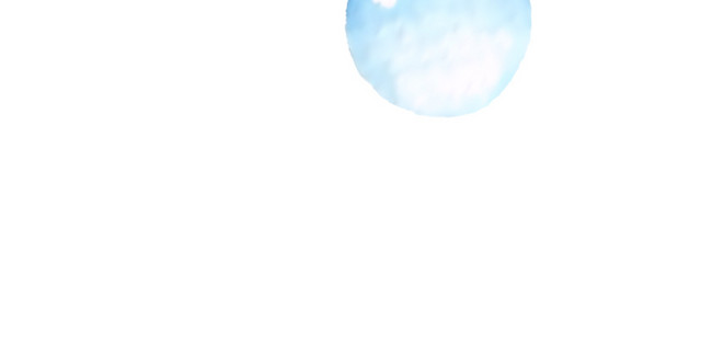 蓝色手绘气泡水彩插画