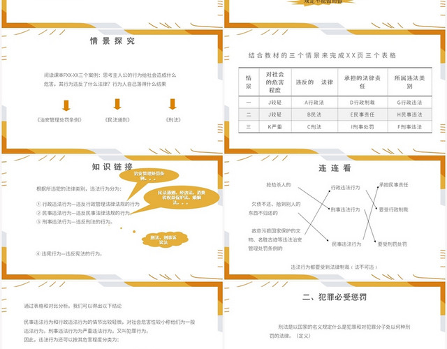 黄色简约风法不可违法不可违PPT模板