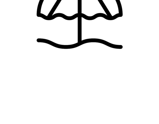 太阳伞图标简笔画素材