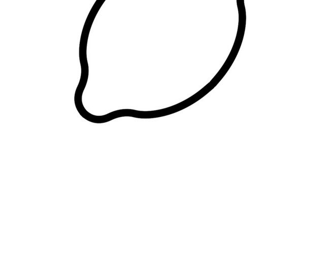 柠檬图标简笔画素材