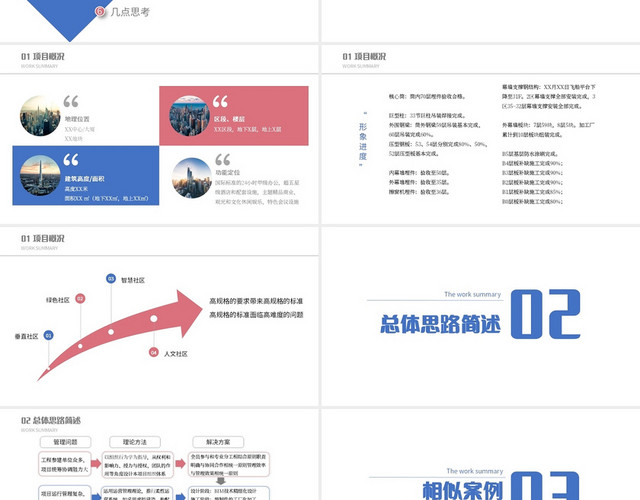 蓝色商务风BIM工作汇报PPT模板