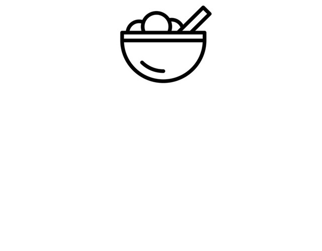 白色饭碗装饰
