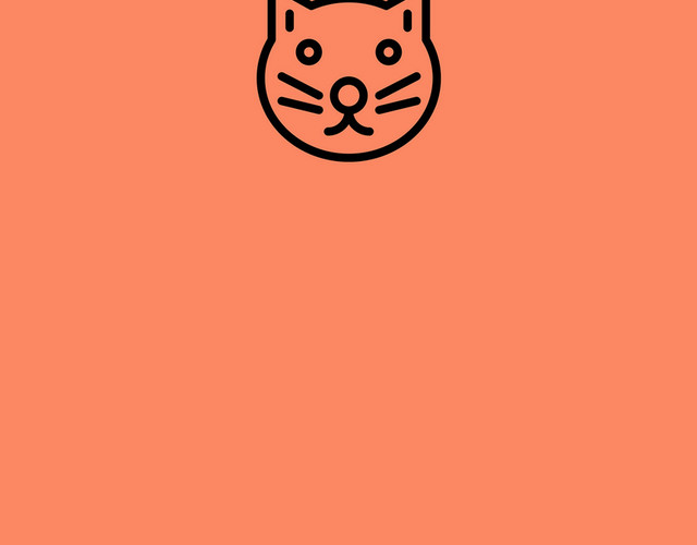 粉色长方形小猫装饰