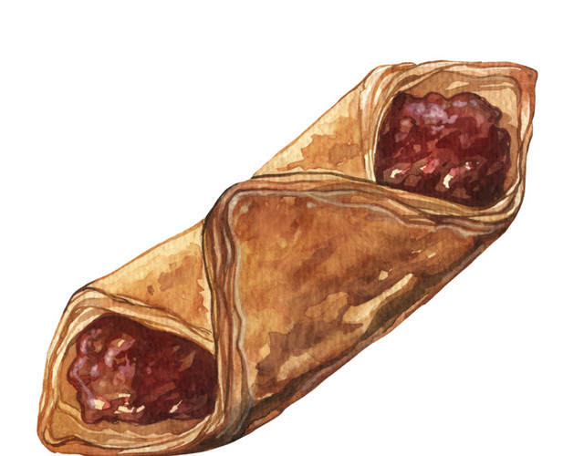 褐色的卷饼矢量元素